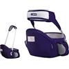 SONARIN Hipseat Marsupio,Ergonomico Neonati Marsupio Supporto del Sedile Portantina Bebè Seggiolino Puro Cotone con Cintura di Sicurezza & Tracolla Singola Multi Posizioni per Bambino(Blu Scuro)
