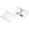 OFFICER PRODUCTS Office Products - Targhetta per nome, in plastica, 50 pezzi, 90 x 57 mm, porta badge, incolore, con supporto combinato: spilla e porta carte d'identità, biglietti da visita
