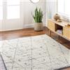 Livabliss Plano Tappeto Salotto Moderno per Casa, Sala da Pranzo e Cucina Tappeto Geometrico Astratti Neutri Aztechi Stile Boho, leggera da Pulire, Ampio 120x170cm, Crema e Nero