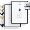Heimlich® - Cornice - A3 29,7x42 cm, Legno di Ayous, Nero, Confezione da 2 - Cornici per Poster Piccole - Solo per Espositore a Parete