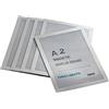 TUKA-i-AKUT 5x A2 Cornice Magnetica per Espositore, Autoadesiva Cornice per Display su Superfici Lisce Solide, Buste per Documenti Poster Cartelli Avvisi, Confezione da 5, Argento TKD8400-A2-5x