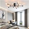 JIINOO Lampadario Moderno Nero Sputnik a 10 Luci Plafoniera Design, 87cm