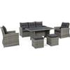 BIZZOTTO - Set 6 Salotto con Cuscini Ariel Grey