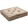 ED ENJOY HOME Cuscino da pavimento con maniglia, 50 x 50 x 10 cm, 100% cotone, Neutro