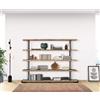 Altacorte Libreria fissa monofacciale Eco Layout 1 con struttura in ferro e ripiani in legno da 200 cm e h. 160 cm