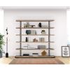 Altacorte Libreria fissa monofacciale Eco Layout 3 con struttura in ferro e ripiani in legno da 200 cm e h. 198 cm