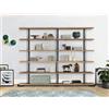 Altacorte Libreria fissa monofacciale Eco Layout 4 con struttura in ferro e ripiani in legno da 250 cm e h. 198 cm