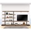 Altacorte Libreria fissa monofacciale Eco Layout 6 con struttura in ferro e ripiani in legno da 300 cm e h. 160 cm