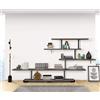 Altacorte Libreria fissa monofacciale Eco Layout 7 con struttura in ferro e ripiani in legno da 300 cm e h. 160 cm