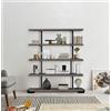 Altacorte Libreria fissa monofacciale Eco Layout 8 con struttura in ferro e ripiani in legno da 150 cm e h. 198 cm