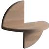 Altacorte Comodino a parete Petalo in legno rovere da 50 cm e h. 50 cm