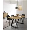 Altacorte Tavolo allungabile Mekano con struttura in ferro e piano a scelta da 160(256)x90 cm - 2 allunghe