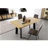 Altacorte Tavolo allungabile Street con struttura in ferro e piano a scelta da 160(256)x90 cm - 2 allunghe