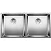 Blanco PRONTA CONSEGNA - Blanco Lavello due vasche ANDANO 400/400-U 1518325 in acciaio inox da 86.5x44 cm - Sottotop