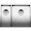 Blanco PRONTA CONSEGNA - Blanco Lavello una vasca DX con vaschetta ZEROX 340/180-U 1517255 in acciaio inox da 58.5x44 cm - Sottotop