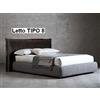 Altacorte Letto king size imbottito con testiera e contenitore Pegaso Tipo 8 da 180 cm