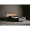 Altacorte Letto king size imbottito con testiera e contenitore Wood Tipo 8 da 180 cm