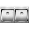 Blanco Lavello due vasche ANDANO 400/400-IF/A 1519559 in acciaio inox da 86.5x50 cm - Sopratop/Filotop