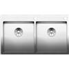 Blanco Lavello due vasche CLARON 400/400-IF/A 1514206 in acciaio inox da 88.5x51 cm - Sopratop/Filotop