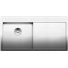 Blanco Lavello una vasca con gocciolatoio dx CLARON 5 S-IF 1514000 in acciaio inox da 100x51 cm - Sopratop/Filotop