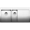 Blanco Lavello una vasca con vaschetta e gocciolatoio dx CLARON 6 S-IF 1514002 in acciaio inox da 100x51 cm - Sopratop/Filotop