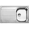 Blanco PRONTA CONSEGNA - Blanco Lavello una vasca con gocciolatoio sx TIPO 45 S 1324947 in acciaio inox da 86x50 cm - Sopratop