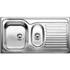 Blanco Lavello una vasca con vaschetta e gocciolatoio dx TIPO II 6 S 1316496 in acciaio inox da 100x50 cm - Sopratop
