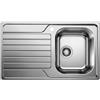 Blanco PRONTA CONSEGNA - Blanco Lavello una vasca con gocciolatoio sx DINAS 45 S 1328102 in acciaio inox da 86x50 cm - Sopratop