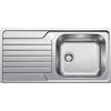 Blanco PRONTA CONSEGNA - Blanco Lavello una vasca con gocciolatoio sx DINAS XL 6 S 1336786 in acciaio inox da 100x50 cm - Sopratop