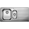 Blanco PRONTA CONSEGNA - Blanco Lavello una vasca con vaschetta e gocciolatoio dx DINAS 6 S 1328105 in acciaio inox da 100x50 cm - Sopratop