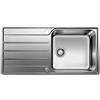 Blanco PRONTA CONSEGNA - Blanco Lavello una vasca con gocciolatoio LEMIS XL 6 S-IF 1523035 in acciaio inox da 100x50 cm - Sopratop/Filotop