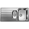 Blanco PRONTA CONSEGNA - Blanco Lavello una vasca con vaschetta e gocciolatoio LEMIS 6 S-IF 1523033 in acciaio inox da 100x50 cm - Sopratop/Filotop