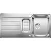 Blanco PRONTA CONSEGNA - Blanco Lavello una vasca con vaschetta e gocciolatoio CLASSIMO 6 S-IF 1525328 in acciaio inox da 100x50 cm - Sopratop/Filotop