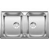 Blanco PRONTA CONSEGNA - Blanco Lavello due vasche CLASSIMO 8-IF 1525331 in acciaio inox da 86x50 cm - Sopratop/Filotop