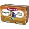 Plasmon Omogeneizzato Frutta Prugna 2x104g con Frutta selezionata, 100% naturale, con aggiunta di Vitamina C