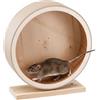 Ferplast Ruota Criceto, Accessorio Gabbia per Criceti, Topi Cincilla, Ruota Silenziosa con Antiscivolo, 12,8 x h 35,5 cm, ARCADE WHEEL diametro 32,5 cm, Ruota Gioco Legno per Criceti, Topi Cincillà