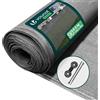 VOUNOT® Rete Ombreggiante 1.8×10m, Telo Frangivista Recinzione Giardino HDPE, Tessuto Ombra Privacy Antistrappo Antivento con Fascette, per Esterno, Serra, Balcone, Giardino, Grigio