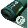 VOUNOT® Rete Ombreggiante 1×10m, Telo Frangivista Recinzione Giardino HDPE, Tessuto Ombra Privacy Antistrappo Antivento con Fascette, per Esterno, Serra, Balcone, Giardino, Verde