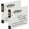 vhbw 2x batteria compatibile con Siemens Gigaset SL610H Pro, SL780, SL785, SL788, SL78H telefono fisso cordless (950mAh, 3,7V, Li-Ion)