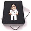 Onwomania Chiavetta USB medico infermiere in confezione regalo in alluminio 16 GB USB 2.0