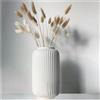 JUZAI 20 CM Vaso Bianco in Ceramica, Vaso Fiori Decorativo da Interno in Stile Minimalista Moderno per Tavolo, Decorazione per la Casa
