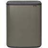 Brabantia Bo Touch Bin Pattumiera, Metallo, Platinum, 2 x 30 Litri