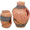 Amtra Deko Vaso Egizio Decorato Medio - Soggetti assortiti - Decorazione in resina atossica per Acquari, Accessorio ornamentale subacqueo, Decorativo nascondiglio, Dipinto a mano, Dimensione 9*7*7 cm