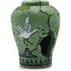 Amtra Deko Vaso Egizio con Cigni - Decorazione in Resina atossica per Acquari, Accessorio Ornamentale subacqueo, Decorativo rifugio nascondiglio, Dipinto a Mano, Dimensione 10,5 * 9 * 9 cm