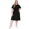 Trendyol Relaxed Fit Knit Dress Women Plus Size Mini A-Line Abito in Maglia Taglie Forti vestibilità Rilassata, Black, 4XL Donna