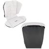 TWISTSHAKE Set di coprisedili e coprigambe per passeggino, colore: nero