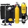 XSGDMN 1L Scuba Diving Bombola di Ossigeno per bombole Bombola di Aria per Immersioni, Respiratore Adattatore per Ricarica Snorkeling Attrezzatura per la respirazione con Design Ricaricabile,Arancia