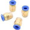CNCTEC 4 raccordi pneumatici da R 1/4 a IQS 8 mm (R 1/4 - 8 mm)
