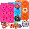 Stampo Ciambelline,3 Pezzi Stampo per Ciambelle,Antiaderente Silicone Ciambelle  Stampo,Silicone Ciambelle Stampo Donuts con 6 Tazze Stampo Ciambelle,Stampo  Donuts per Ciambelle Biscotti Torte Cupcake : : Casa e cucina