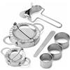 QWORK® 7 pezzi Set di stampi per ravioli, macchina per gnocchi, macchina per ravioli in acciaio inossidabile, set di utensili da cucina